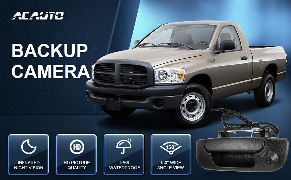DURAFORCE !55276237AA Tailgate Handle Backup Camera For 2002-2008 Dodge Ram 1500 2500 3500