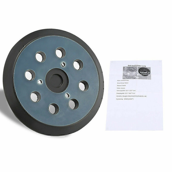 DURAFORCE 5 Inch 125mm 8 Hole Orbital Sander Replacement Spare Base Sanding Backing Pad