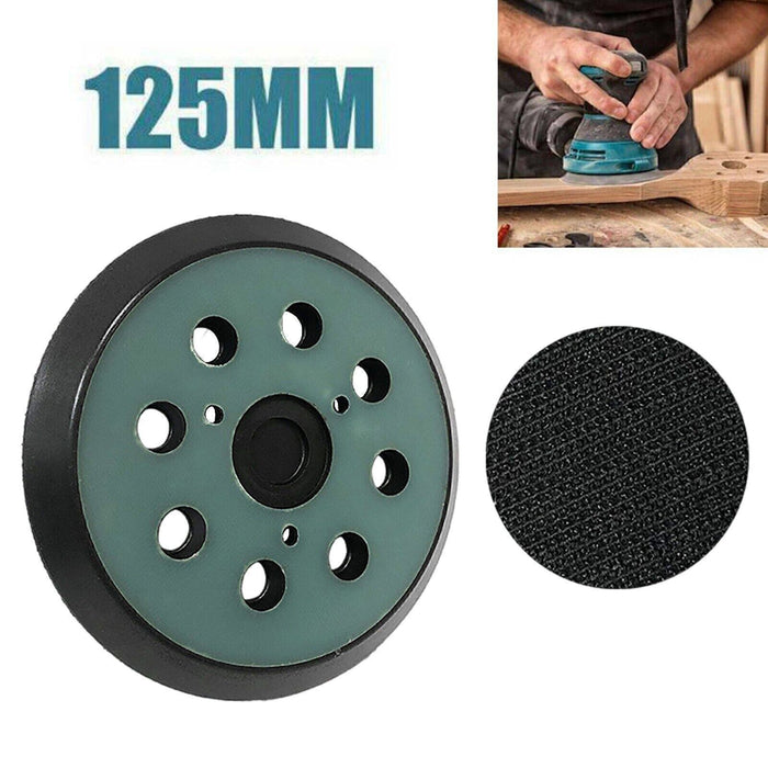 DURAFORCE 5 Inch 125mm 8 Hole Orbital Sander Replacement Spare Base Sanding Backing Pad