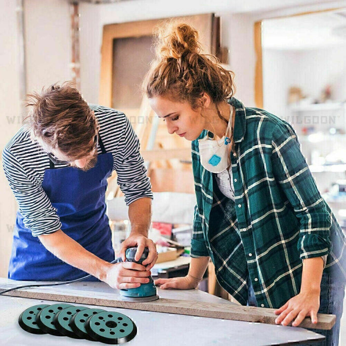 DURAFORCE 5 Inch 125mm 8 Hole Orbital Sander Replacement Spare Base Sanding Backing Pad