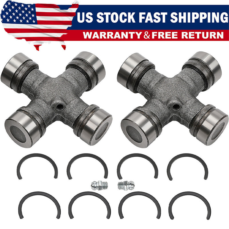 DURAFORCE 2x Premium Driveshaft Universal Joints Pair Front / Rear Moog 534G Greaseable