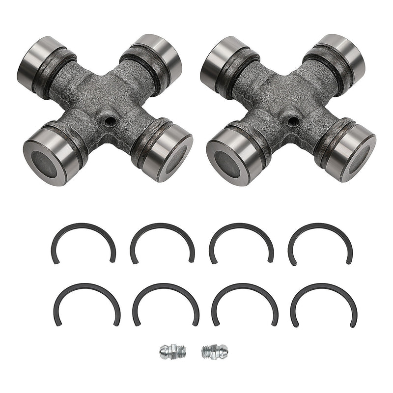 DURAFORCE 2x Premium Driveshaft Universal Joints Pair Front / Rear Moog 534G Greaseable