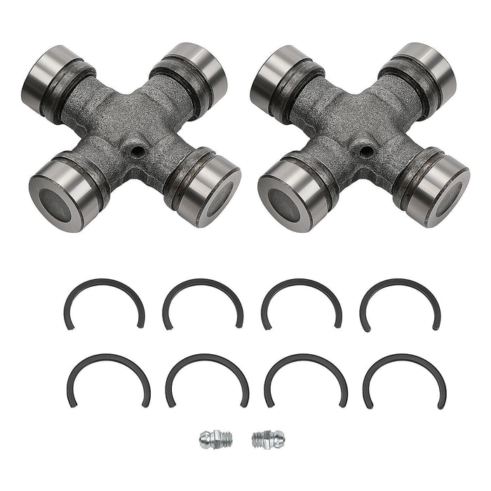 DURAFORCE 2x Premium Driveshaft Universal Joints Pair Front / Rear Moog 534G Greaseable