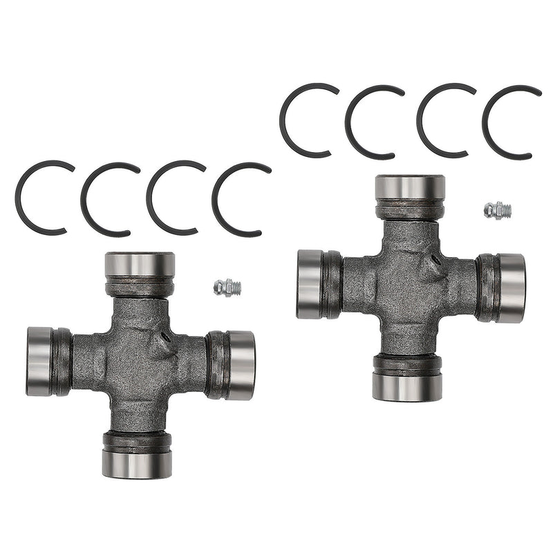 DURAFORCE 2x Premium Driveshaft Universal Joints Pair Front / Rear Moog 534G Greaseable
