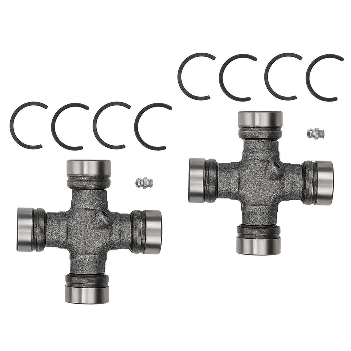 DURAFORCE 2x Premium Driveshaft Universal Joints Pair Front / Rear Moog 534G Greaseable