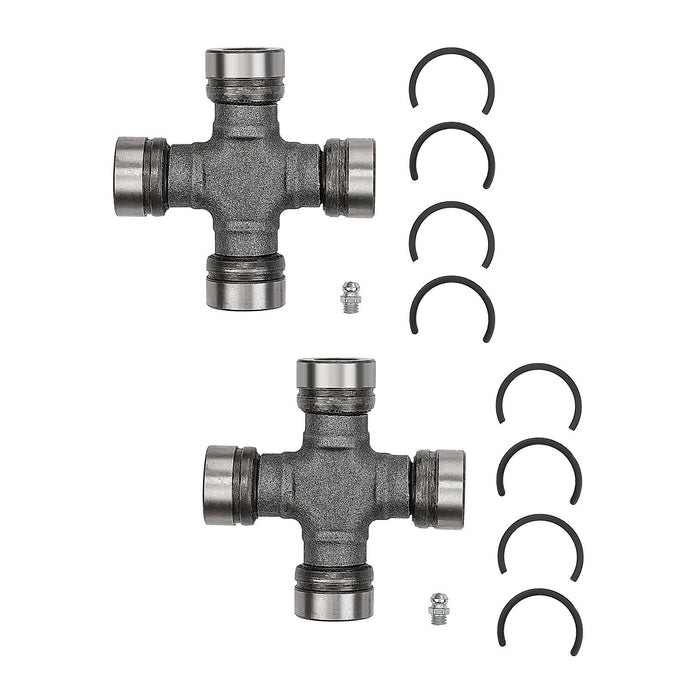 DURAFORCE 2x Premium Driveshaft Universal Joints Pair Front / Rear Moog 534G Greaseable