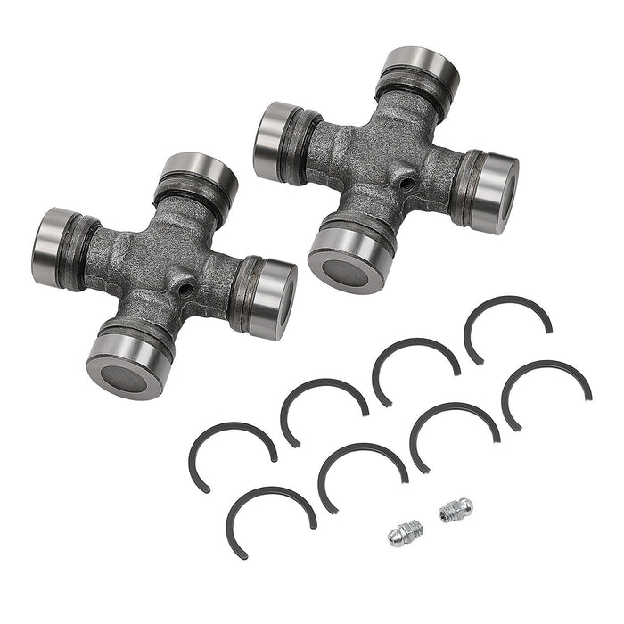 DURAFORCE 2x Premium Driveshaft Universal Joints Pair Front / Rear Moog 534G Greaseable