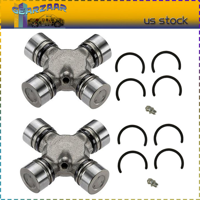 DURAFORCE 2x Premium Driveshaft Universal Joints Pair Front / Rear Moog 534G Greaseable