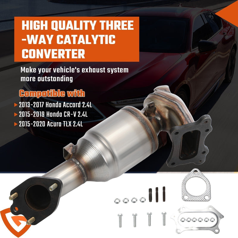 DURAFORCE EPA Front Exhaust Catalytic Converter Kit - For 2013 2014-2017 Honda Accord 2.4L