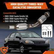 DURAFORCE EPA Catalytic Converter Kit For Toyota Corolla Matrix 1.8L 2003-2008 Direct-Fit