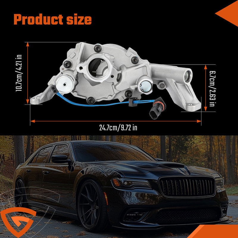 DURAFORCE Engine Oil Pump for 11-23 Chrysler 300 Dodge Jeep Ram Volkswagen 3.6L 68252670AP
