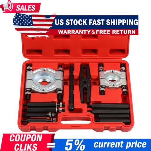 DURAFORCE 12PCS Heavy Duty Bearing Separator Removal Tool Kit Wheel Hub Axle Puller - Set