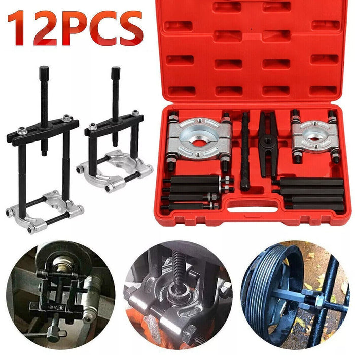 DURAFORCE 12PCS Heavy Duty Bearing Separator Removal Tool Kit Wheel Hub Axle Puller - Set