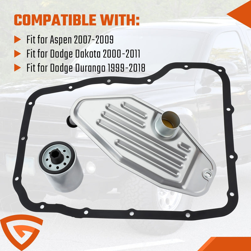 DURAFORCE Transmission Fluid Filter Gasket Kit 5013470AC For Dodge Ram 1500 45RFE Yfnejesq