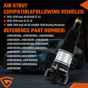 DURAFORCE For Audi A8 S8 D4 4H Quattro Front Air Suspension Strut *4G0616039AB 2010 - 2018