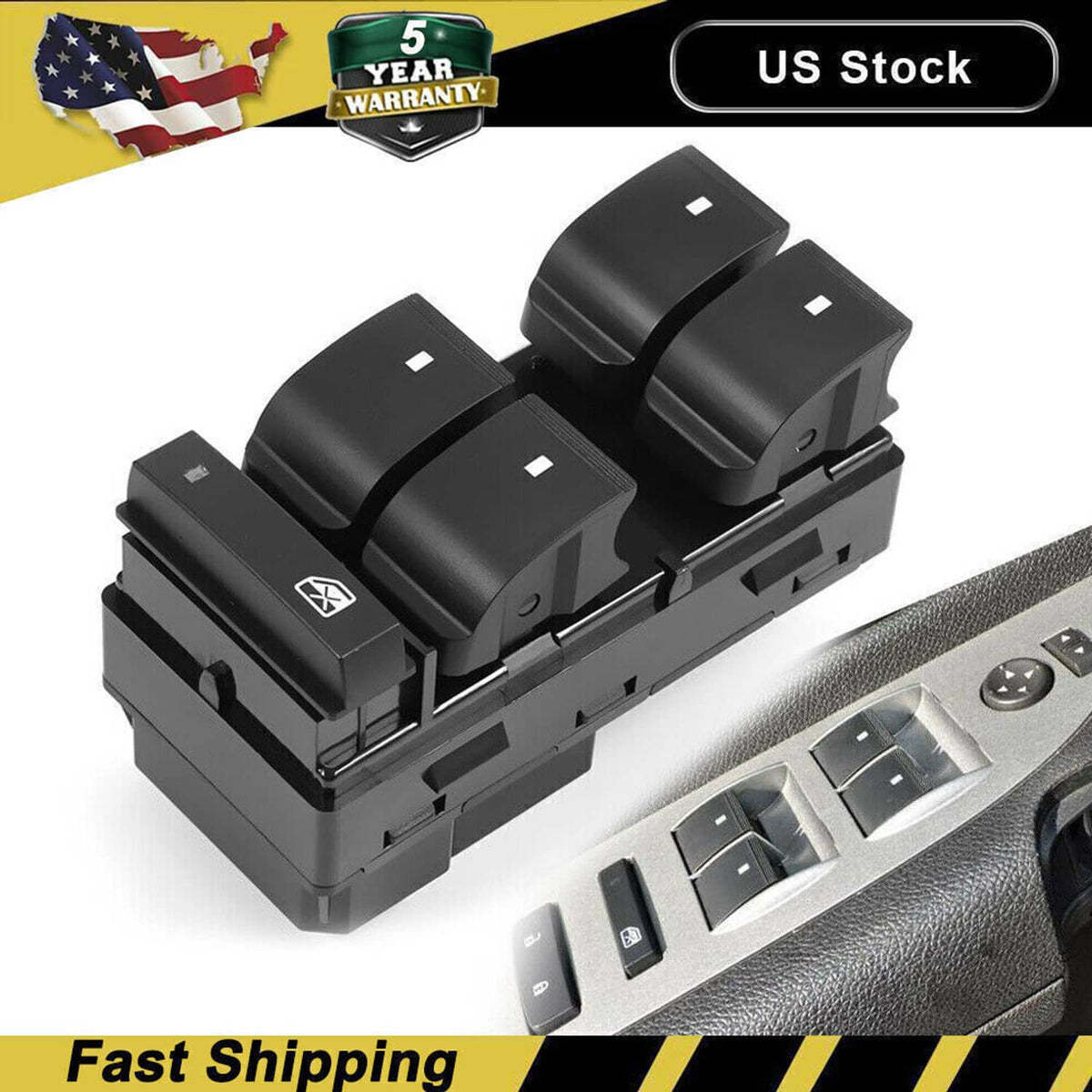 Master Power Window Switch Fits 2007-2014 Chevrolet Silverado GMC Sier ...