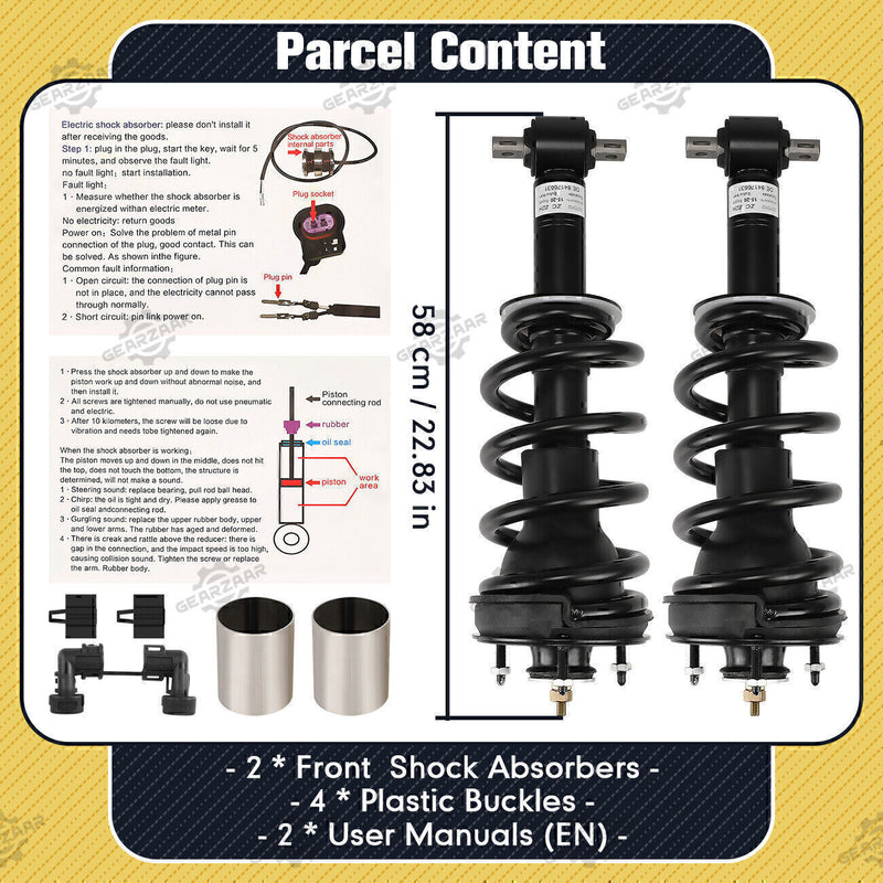 DURAFORCE Pair Front Shock Struts Assys For Escalade Tahoe GMC Sierra Denali 1500,84176631