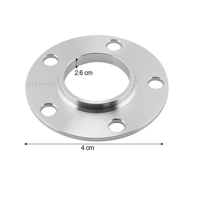 DURAFORCE 2* 5mm Hubcentric Wheel Spacers | 5x114.3 5x4.5" | 64.1 Hub to 73.1 Wheel