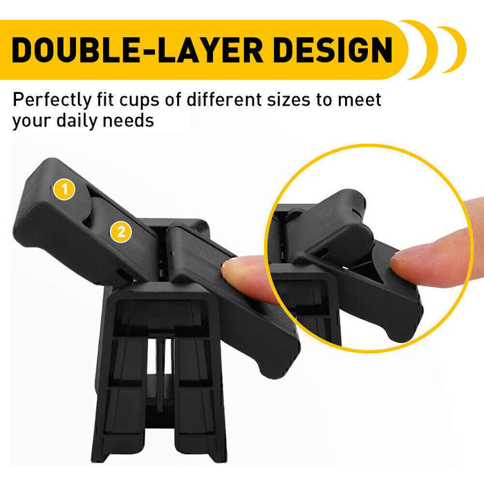 DURAFORCE For 2014-19 Toyota Highlander & Kluger Center Console Cup Holder Insert Divider