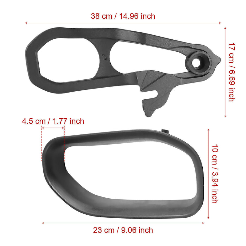 DURAFORCE For 2019-2023 Dodge Ram 1500 DT Front Black Tow Hooks Left +Right w/Hardware Kit