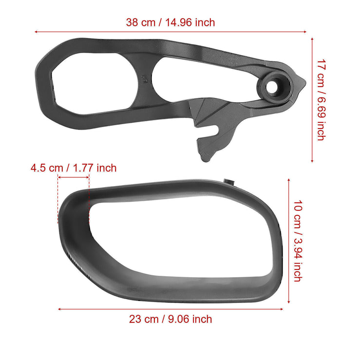 DURAFORCE For 2019-2023 Dodge Ram 1500 DT Front Black Tow Hooks Left +Right w/Hardware Kit