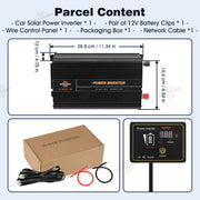DURAFORCE Power Inverter 2000W 4000W 12V DC to 110V 120V AC LCD Cable Car Boat RV D Auto