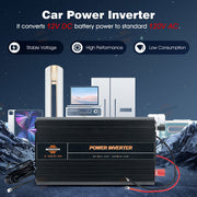 DURAFORCE Power Inverter 2000W 4000W 12V DC to 110V 120V AC LCD Cable Car Boat RV D Auto