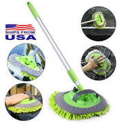 DURAFORCE Adjustable Telescopic Car Wash Brush Kit Mop Long Handle Vehicle Cleaning Tool -