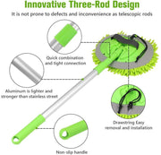 DURAFORCE Adjustable Telescopic Car Wash Brush Kit Mop Long Handle Vehicle Cleaning Tool -