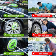 DURAFORCE Adjustable Telescopic Car Wash Brush Kit Mop Long Handle Vehicle Cleaning Tool -