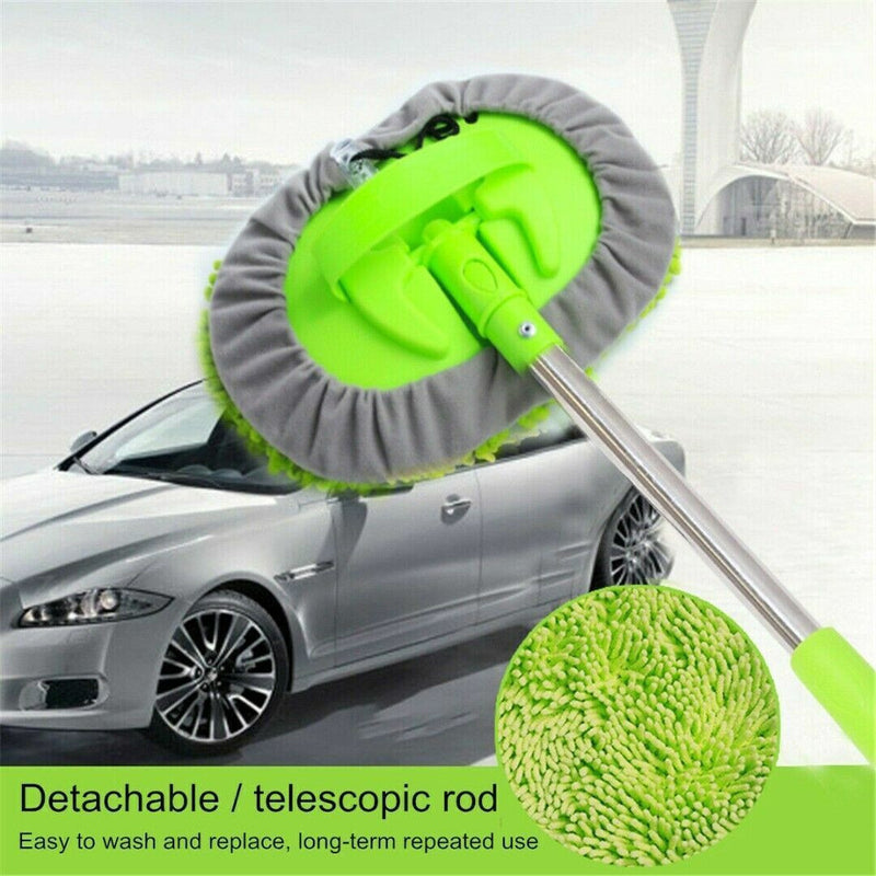 DURAFORCE Adjustable Telescopic Car Wash Brush Kit Mop Long Handle Vehicle Cleaning Tool -