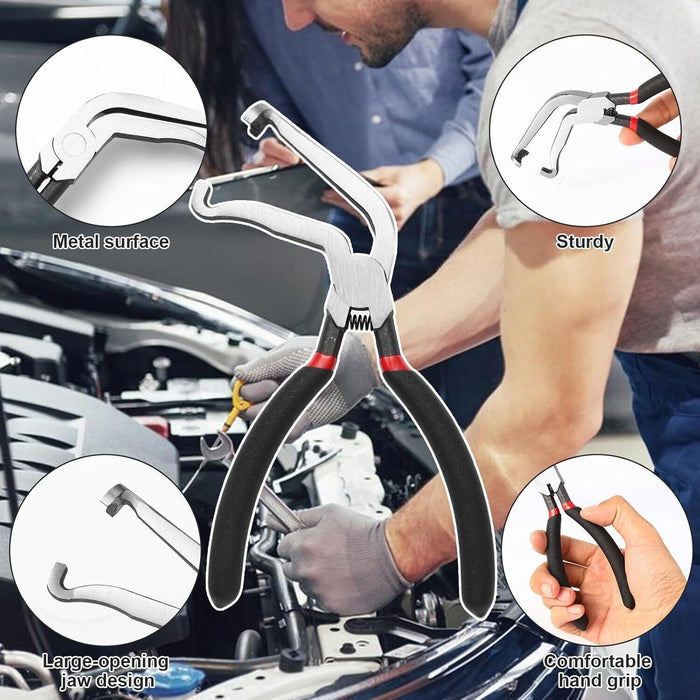 DURAFORCE 2x Electrical Disconnect Pliers Fuel Line Petrol Clip Pipe Pliers Repair Tools