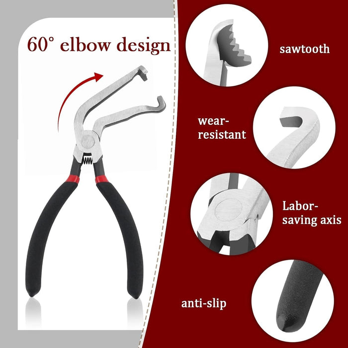 DURAFORCE 2x Electrical Disconnect Pliers Fuel Line Petrol Clip Pipe Pliers Repair Tools