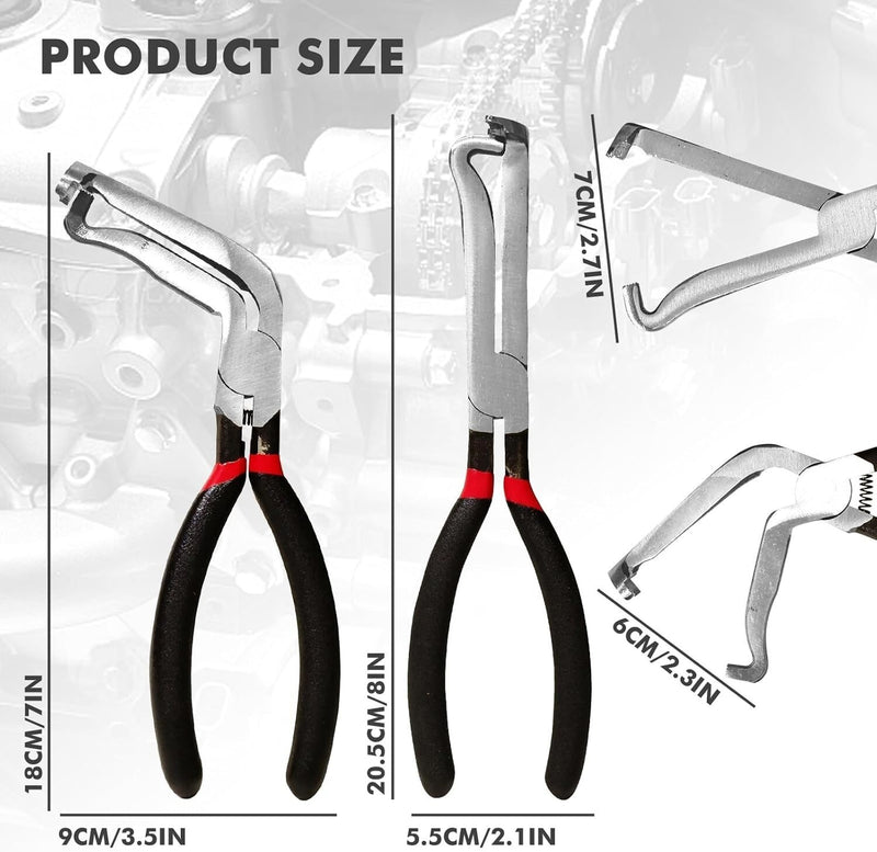 DURAFORCE 2x Electrical Disconnect Pliers Fuel Line Petrol Clip Pipe Pliers Repair Tools