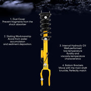 DURAFORCE 2 Front Shock Struts w/ Electric For Jeep Grand Cherokee Overland SRT8 2012-2015