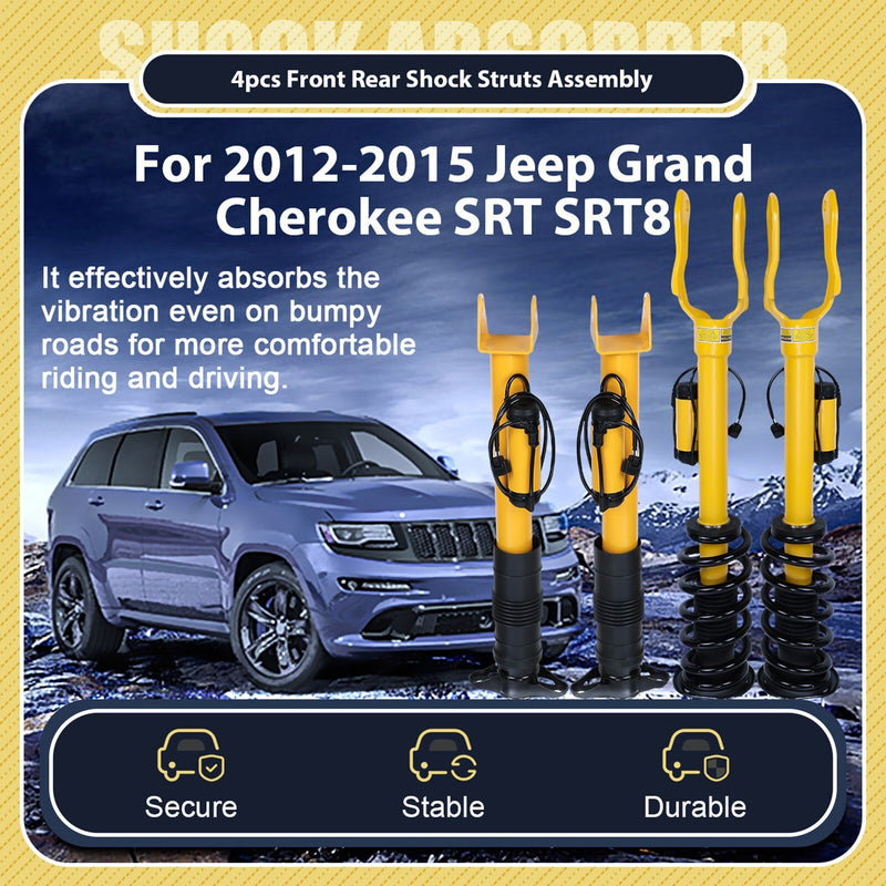 DURAFORCE 4x For Jeep Grand Cherokee SRT SRT8 Front &Rear Shock Struts Assembly 2012-2015
