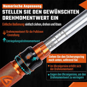 DURAFORCE Torque Wrench tool 1/4" Drive 2-20Nm Bicycle Ratchet Adjustable w/Box Calibrated