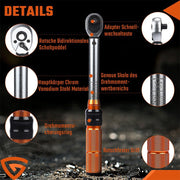 DURAFORCE Torque Wrench tool 1/4" Drive 2-20Nm Bicycle Ratchet Adjustable w/Box Calibrated
