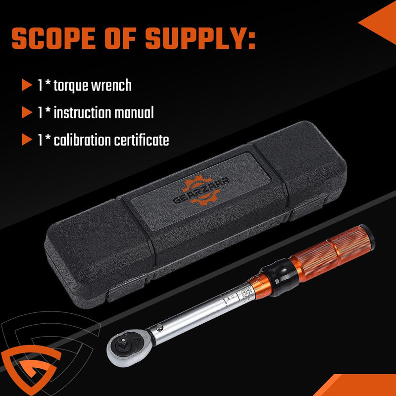 DURAFORCE Torque Wrench tool 1/4" Drive 2-20Nm Bicycle Ratchet Adjustable w/Box Calibrated