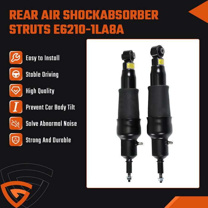 DURAFORCE 2pc Rear Air Suspension Shock Struts For Nissan Armada 5.6L V8 2017-2023