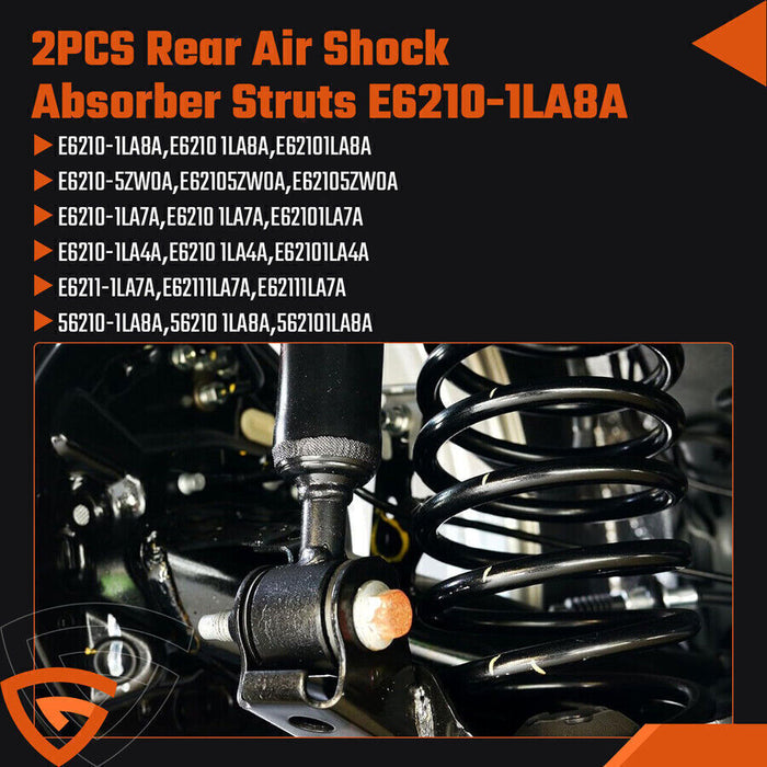 DURAFORCE 2pc Rear Air Suspension Shock Struts For Nissan Armada 5.6L V8 2017-2023