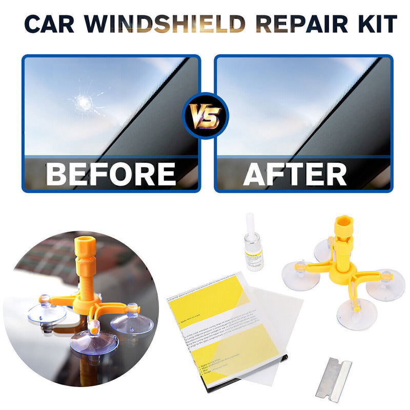 DURAFORCE Car Windshield Repair Kit Fit Auto Glass Nano Crack Repair Fluid Windshield!