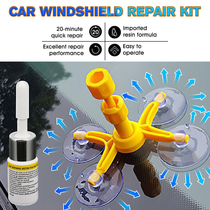 DURAFORCE Car Windshield Repair Kit Fit Auto Glass Nano Crack Repair Fluid Windshield!