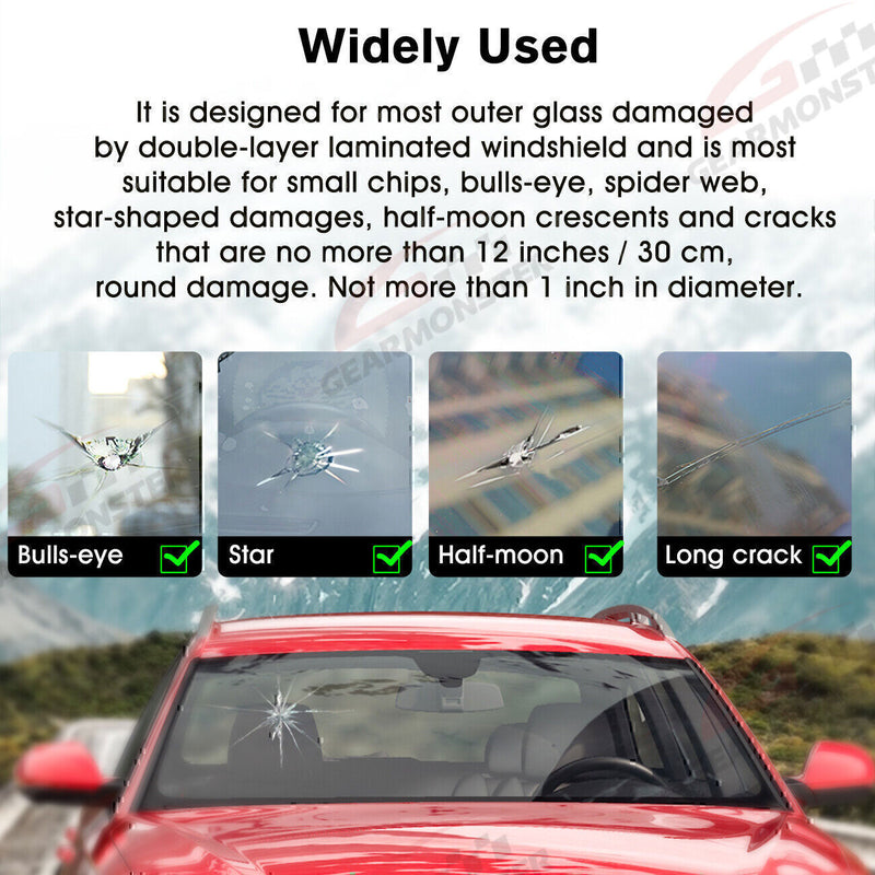 DURAFORCE Car Windshield Repair Kit Fit Auto Glass Nano Crack Repair Fluid Windshield!