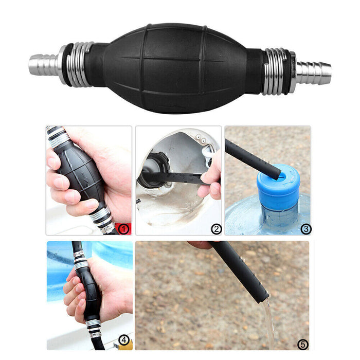 DURAFORCE 3/8'' Hand Primer Bulb Outboard Car Marine Boat Gas Fuel Line Pump All Fuels