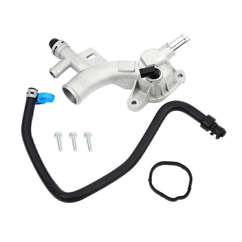 DURAFORCE Aluminum Water Outlet Thermostat Housing +Hose for 11-16 Chevry Cruze Sonic Trax