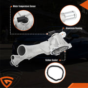 DURAFORCE Aluminum Water Outlet Thermostat Housing +Hose for 11-16 Chevry Cruze Sonic Trax