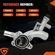 DURAFORCE Aluminum Water Outlet Thermostat Housing +Hose for 11-16 Chevry Cruze Sonic Trax