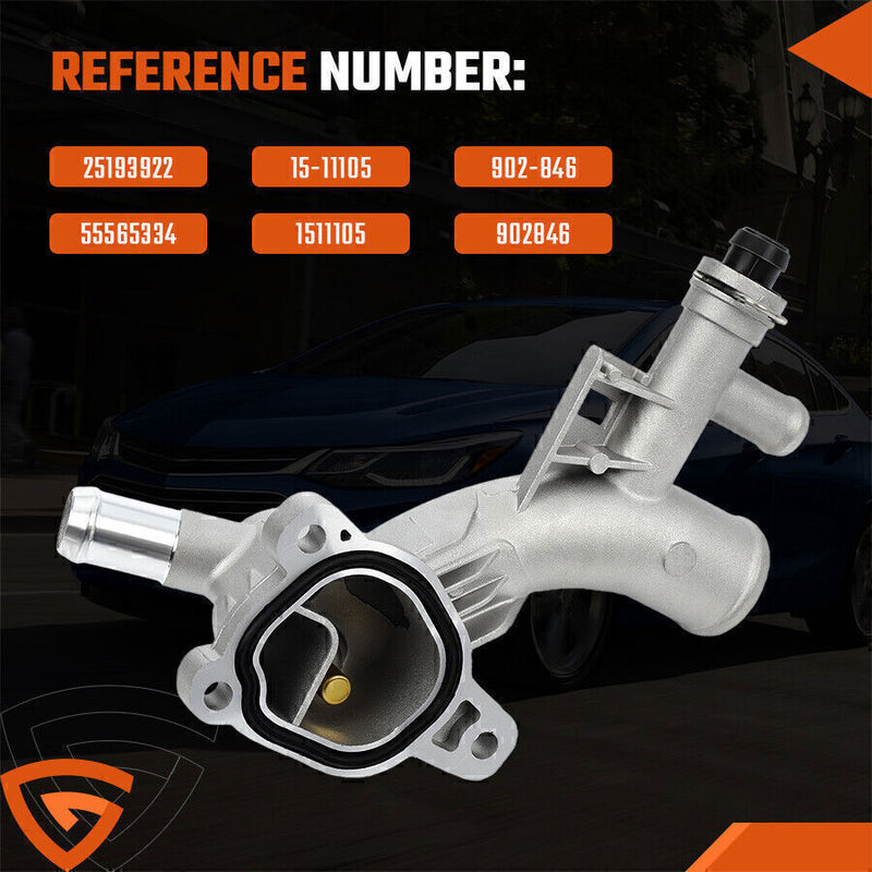 DURAFORCE Aluminum Water Outlet Thermostat Housing +Hose for 11-16 Chevry Cruze Sonic Trax