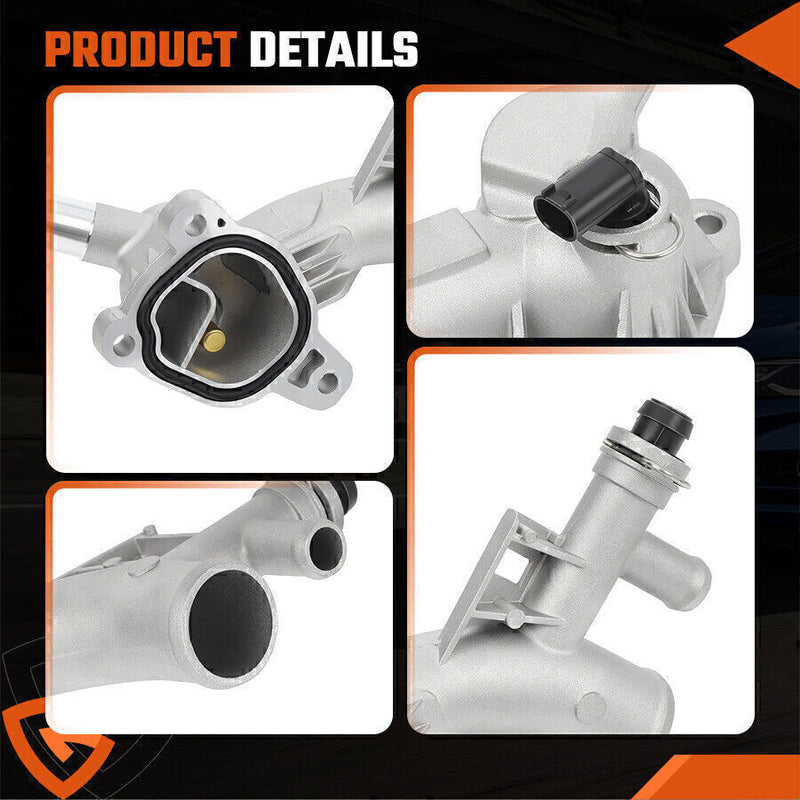 DURAFORCE Aluminum Water Outlet Thermostat Housing +Hose for 11-16 Chevry Cruze Sonic Trax